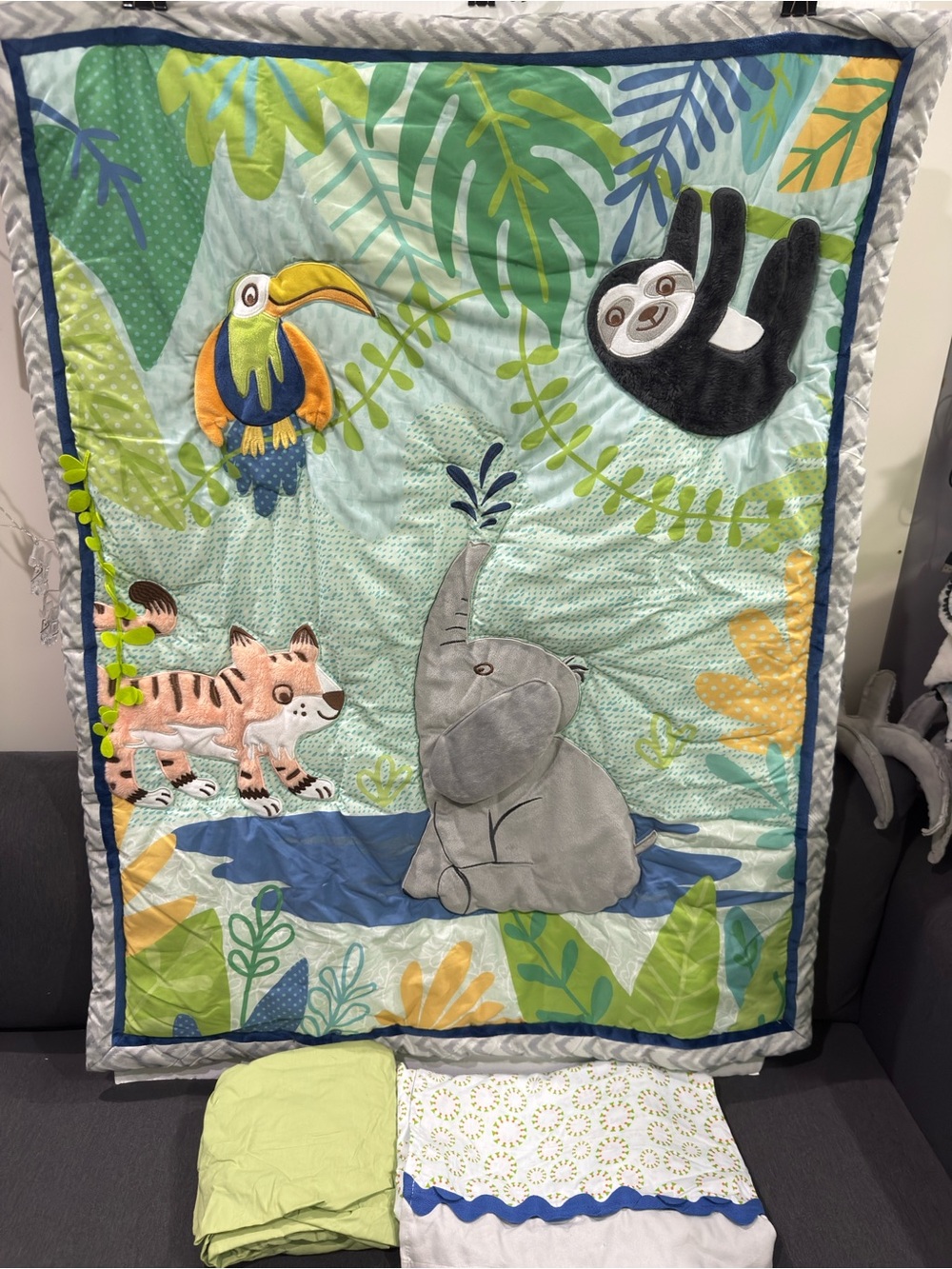 Jungle Animals Baby nursery crib bedding New see details